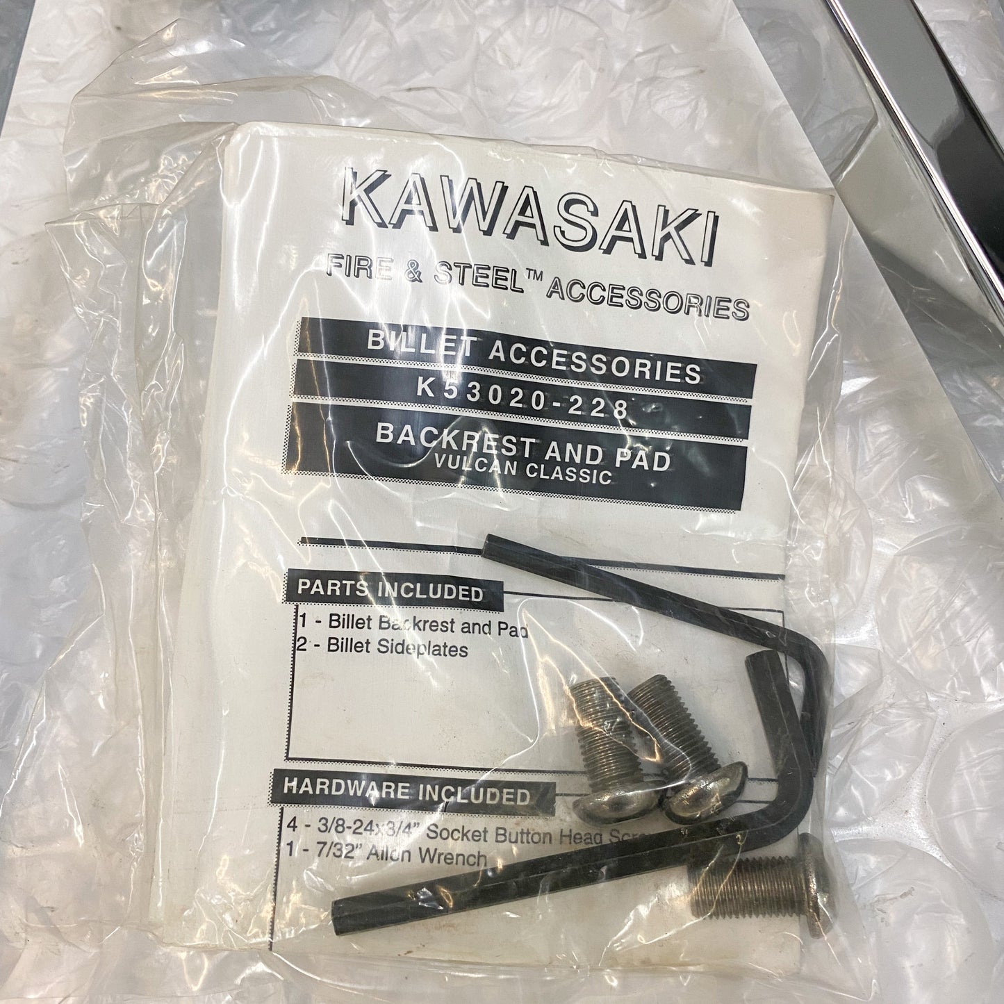 Kawasaki Billet Backrest and Pad Vulcan Classic K53020-228