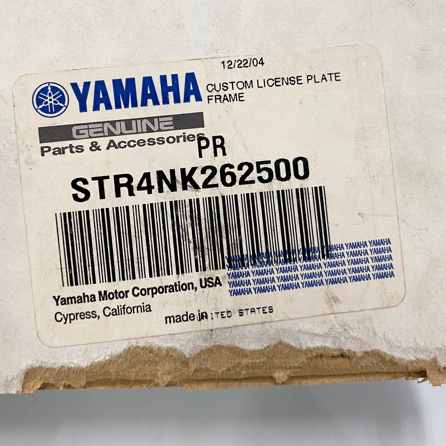 Yamaha Chrome Custom License Plate Frame STR-4NK26-25-00