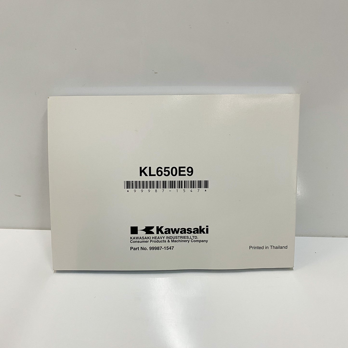 Kawasaki O/M KL650E 99987-1547