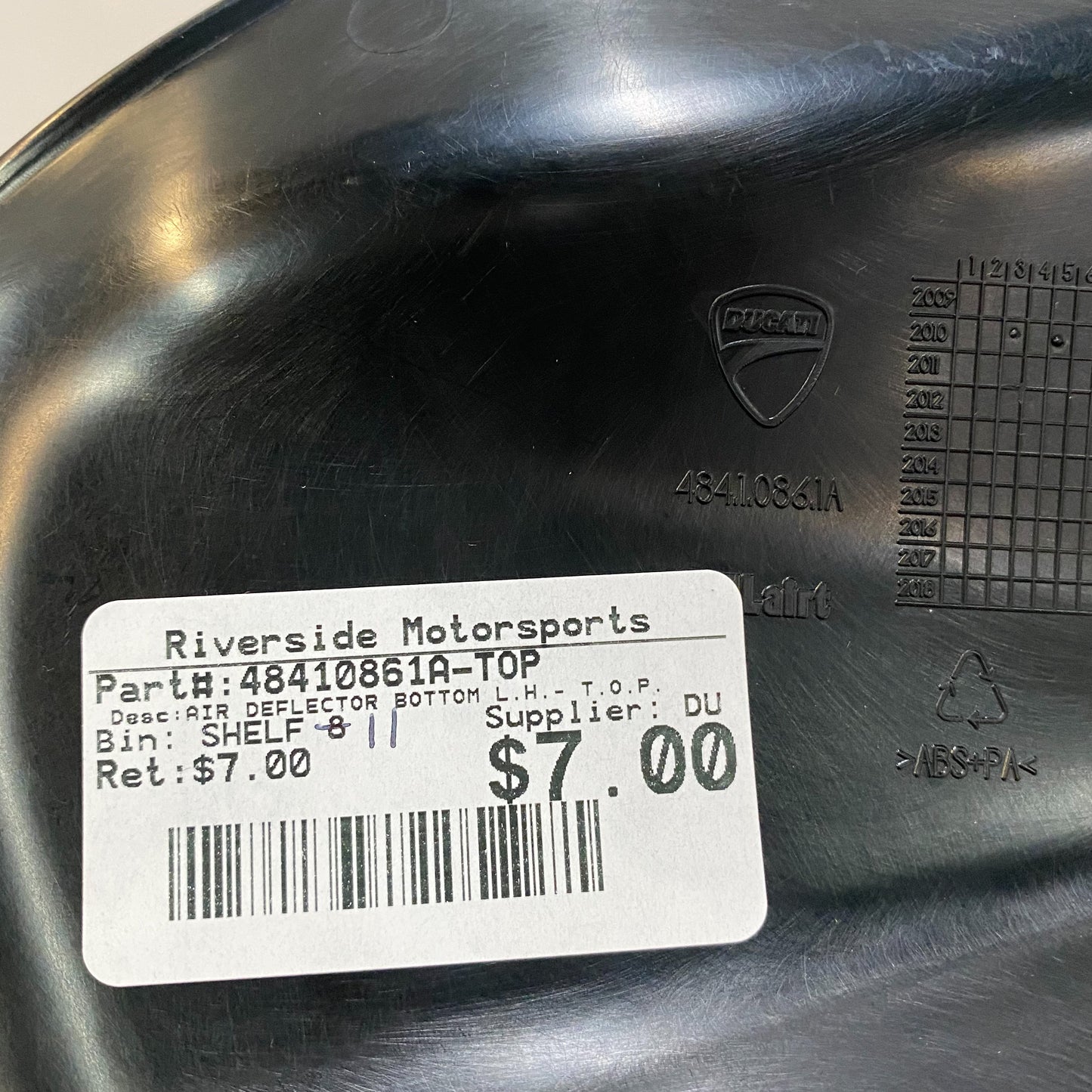 Ducati Air Deflector Bottom LH 48410861A USED