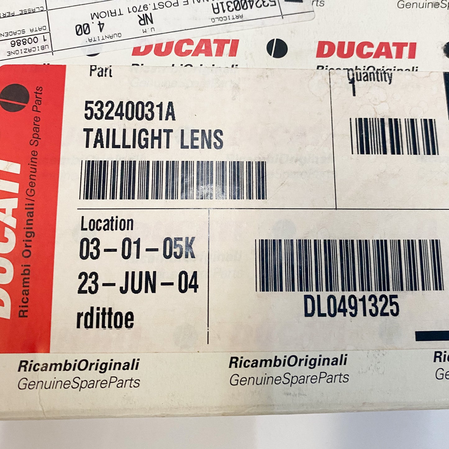 Ducati OEM Supersport Tail Lens 53240031A