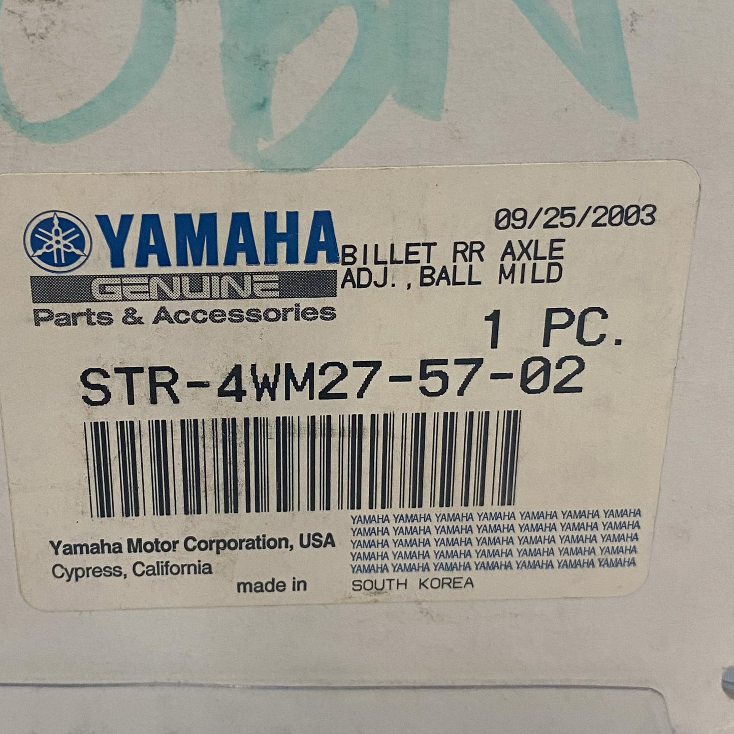 Yamaha Billet Rear Axle Adjusters, Milled STR-4WM27-57-02