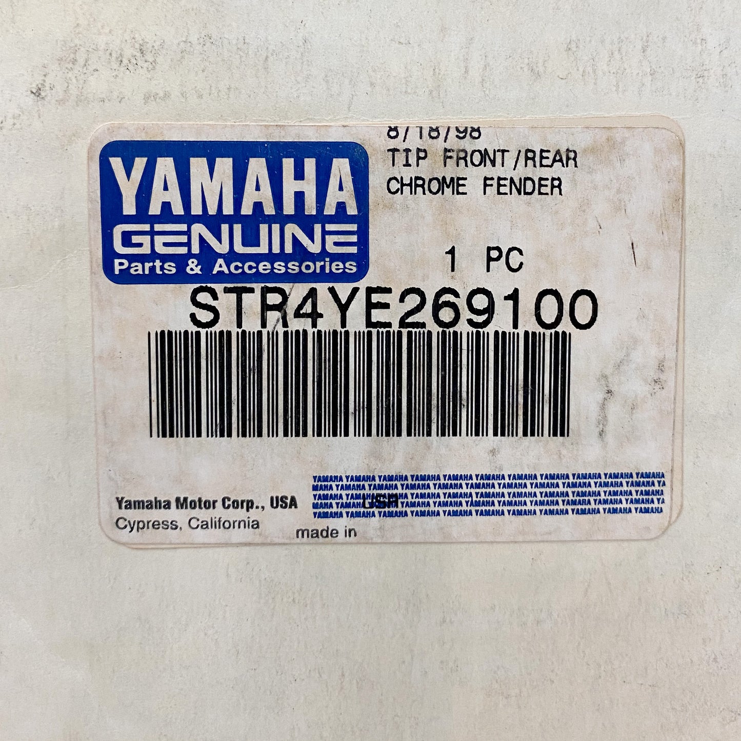 Yamaha Chrome Fender Tip Front/Rear STR-4YE26-91-00