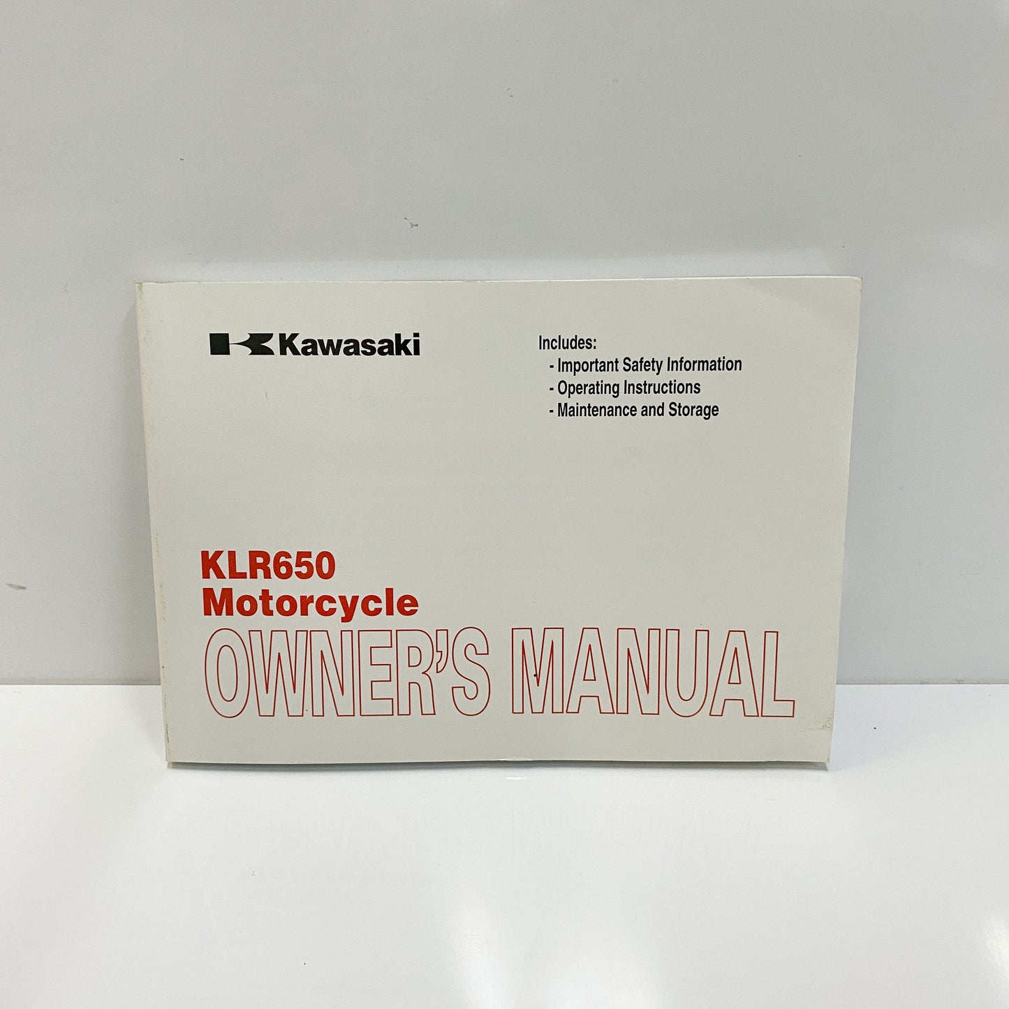 Kawasaki O/M KL650E 99987-1438