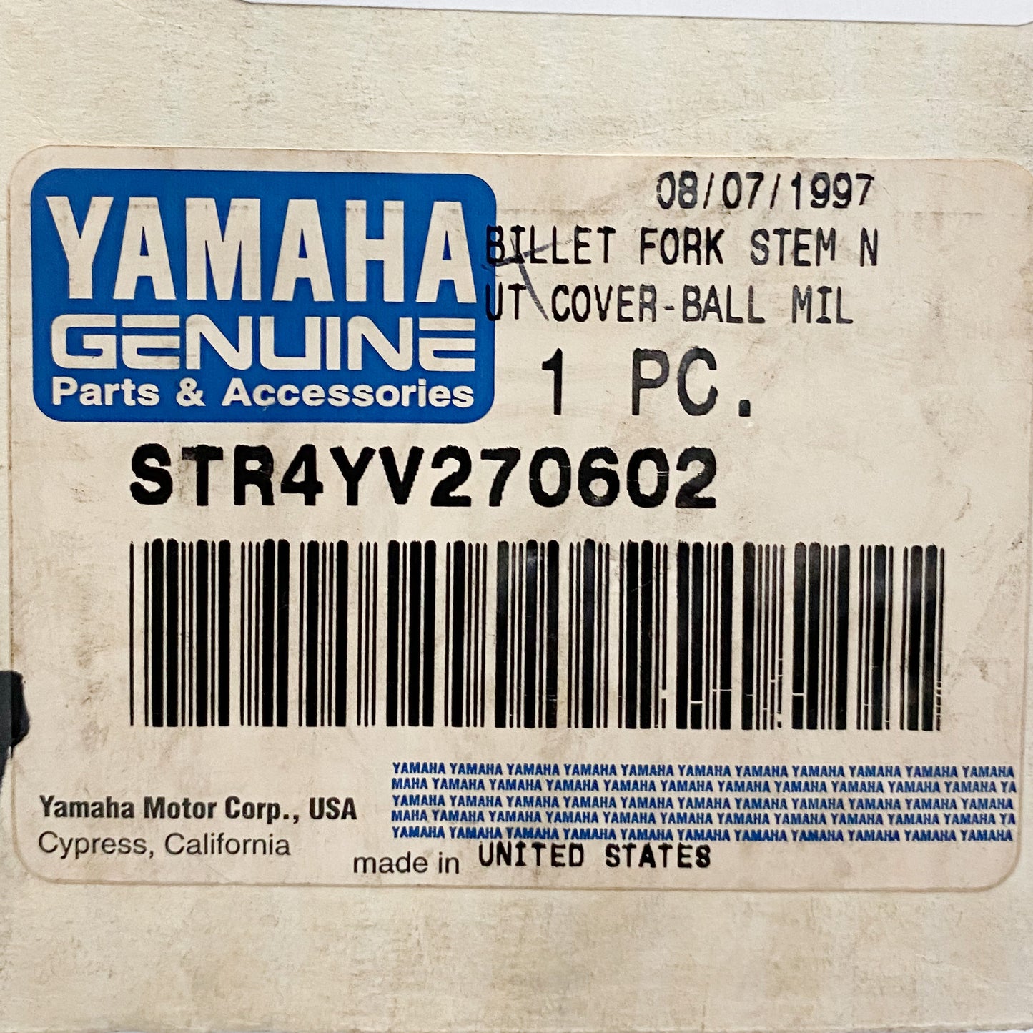 Yamaha Billet Fork Stem Nut Cover Ball Milled  STR-4YV27-06-02