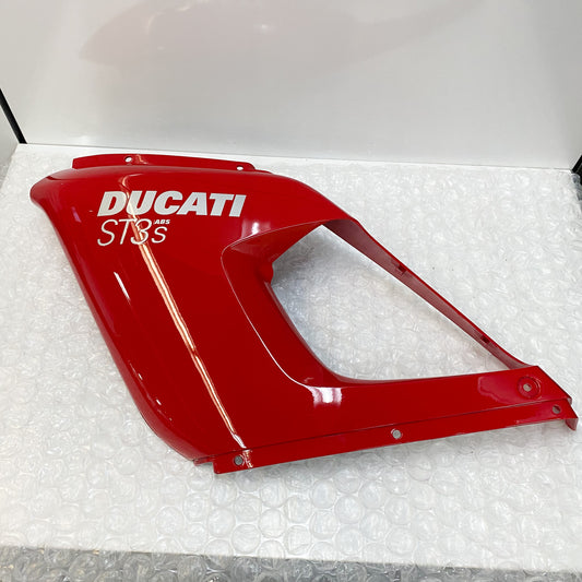 Ducati ST3S ABS LH Upper Half Fairing Red 48011921AA USED