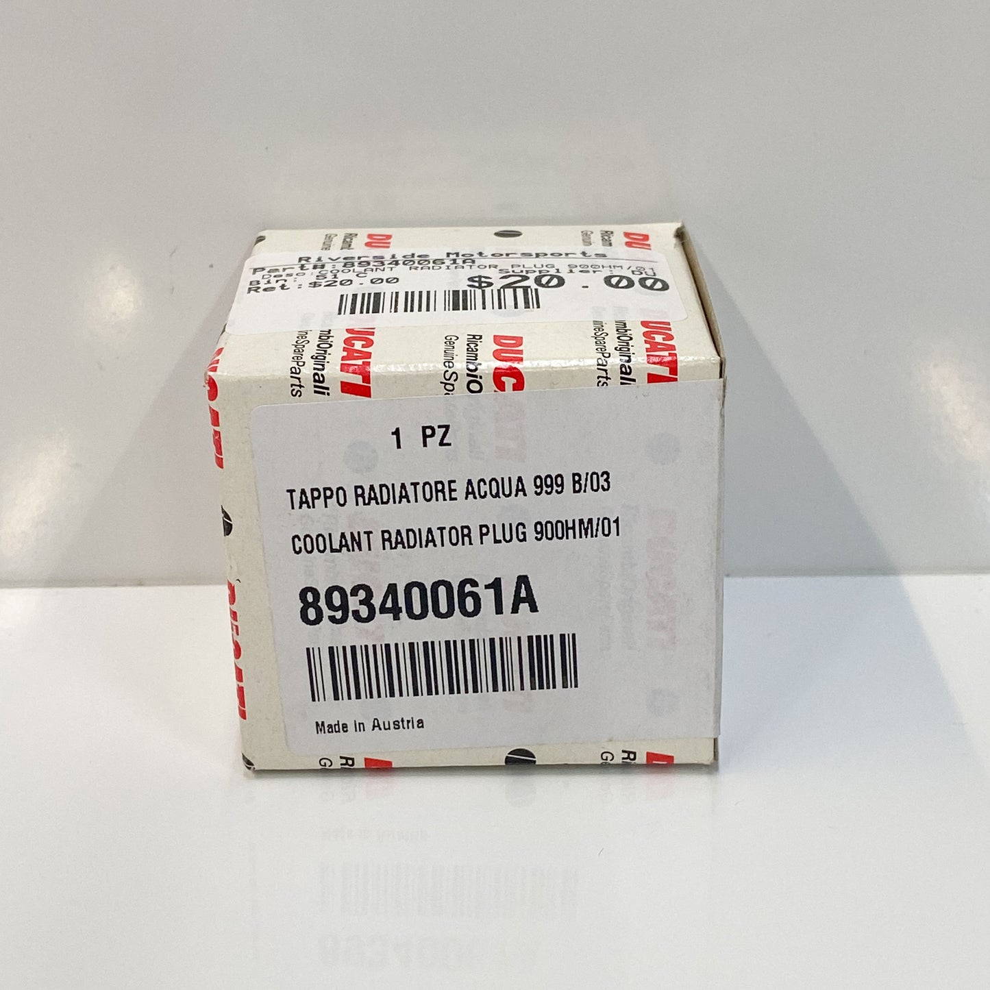Ducati OEM Coolant Radiator Plug 89340061A