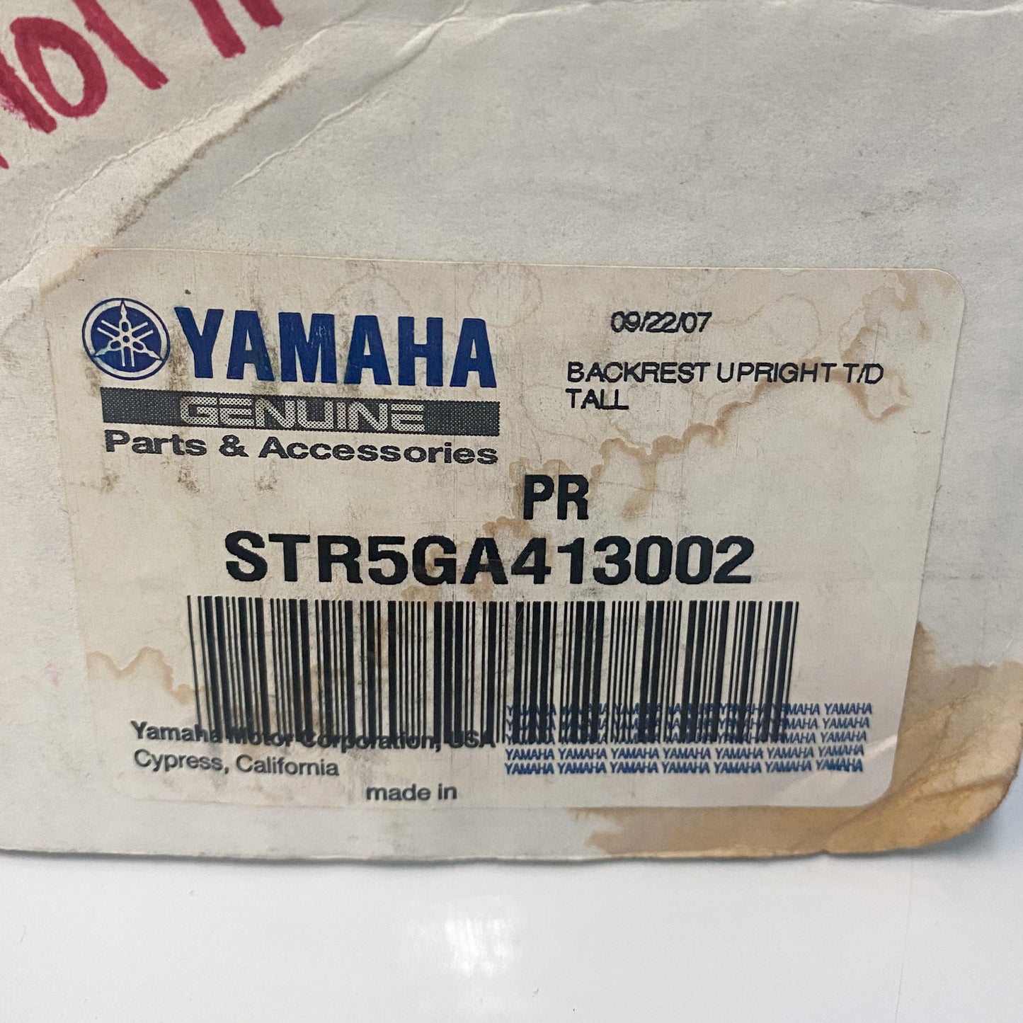 Yamaha Sissy Bar Tall Upright,  STR-5GA41-30-02