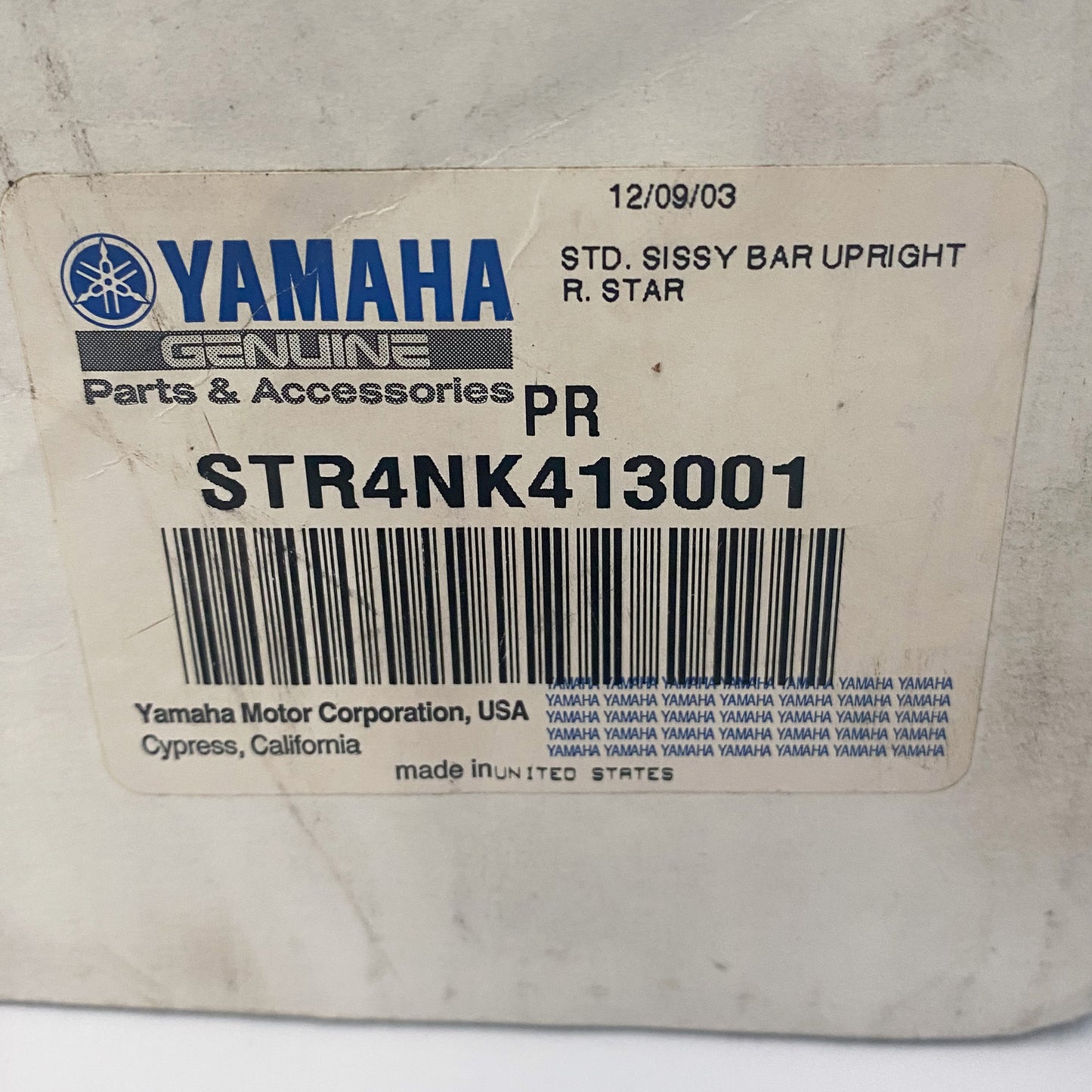 Yamaha Sissy Bar Low Upright,  STR-4NK41-30-01