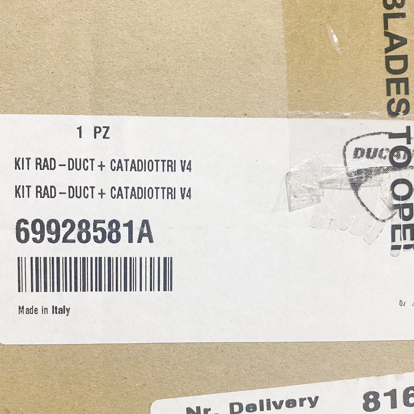 Ducati KIT RAD - DUCT + CATADIOTTRI V4 69928581A