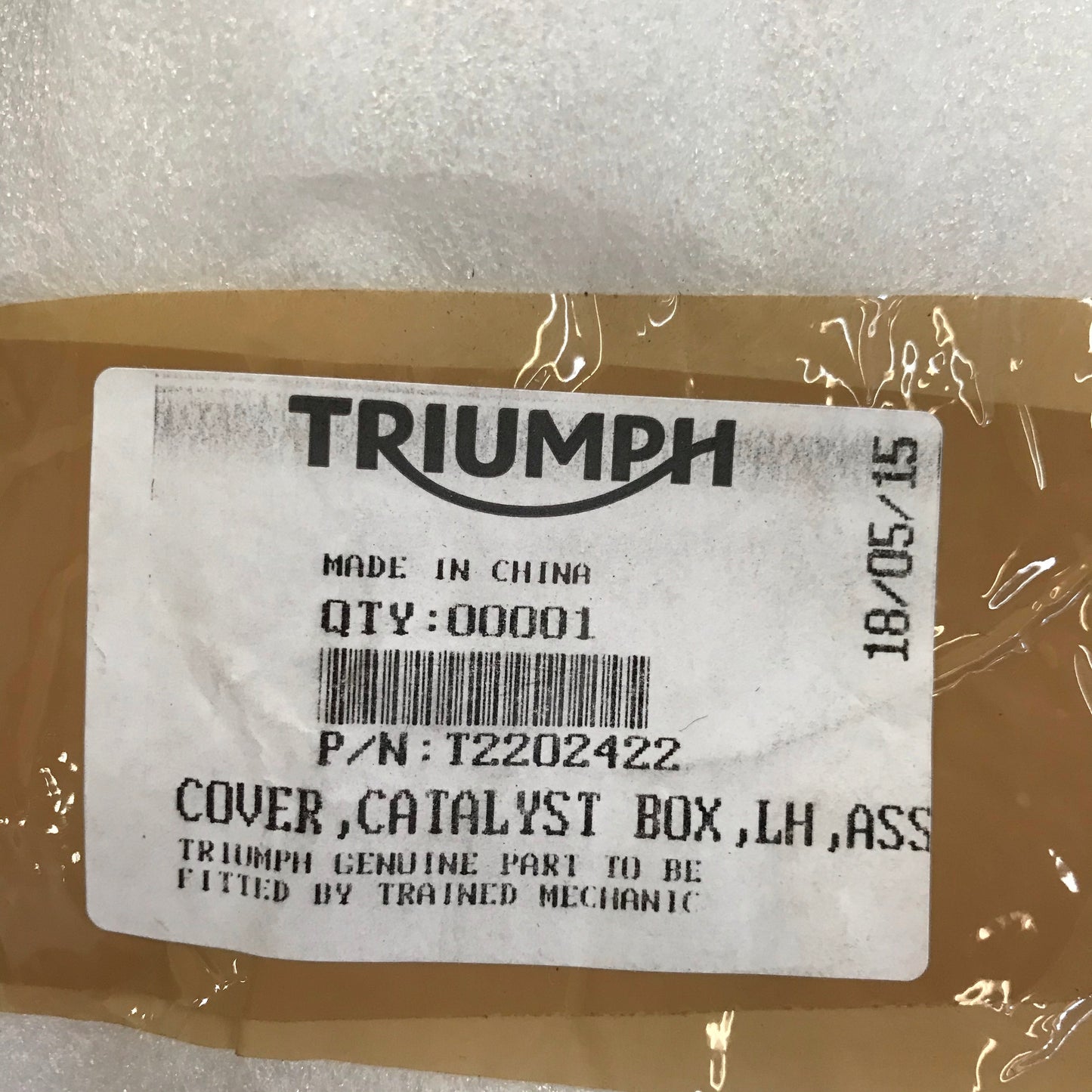 Triumph Thunderbird L/H Catalyst Box Cover T2202422