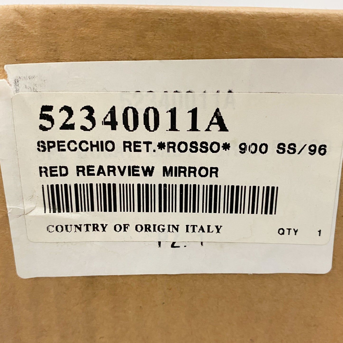 Ducati OEM Red Rearview Mirror 52340011A