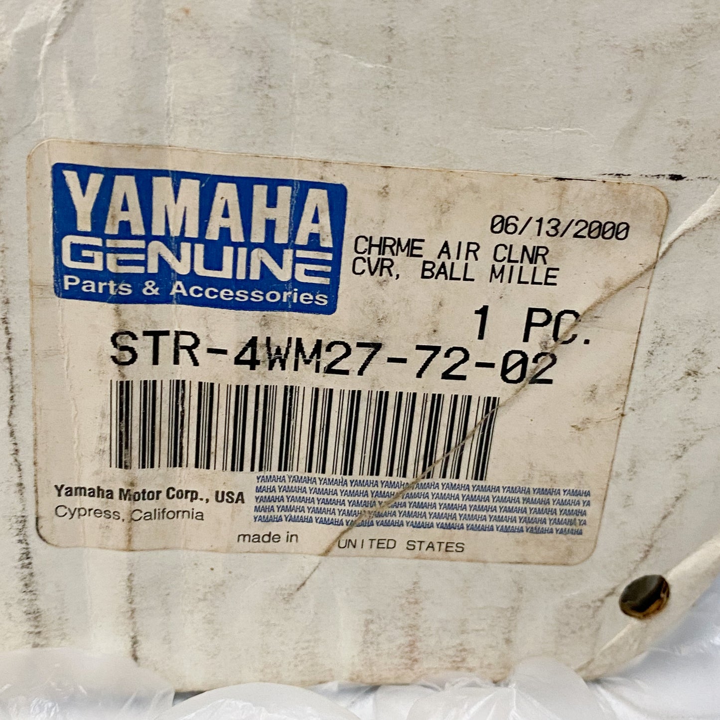 Yamaha Chrome Air Cleaner Cover STR-4WM27-72-02