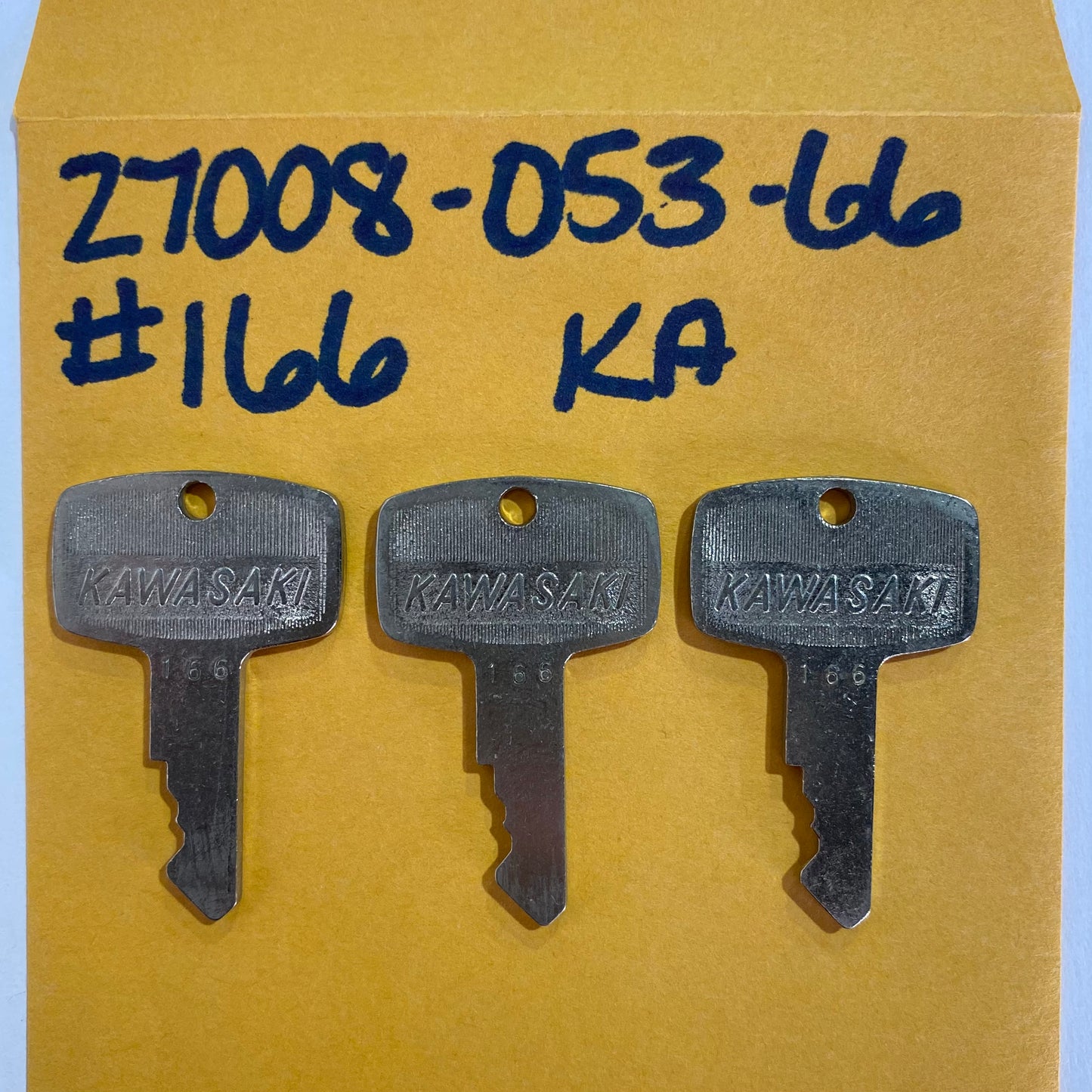 Kawasaki Key Set #166 27008-053-66 (set of 3)