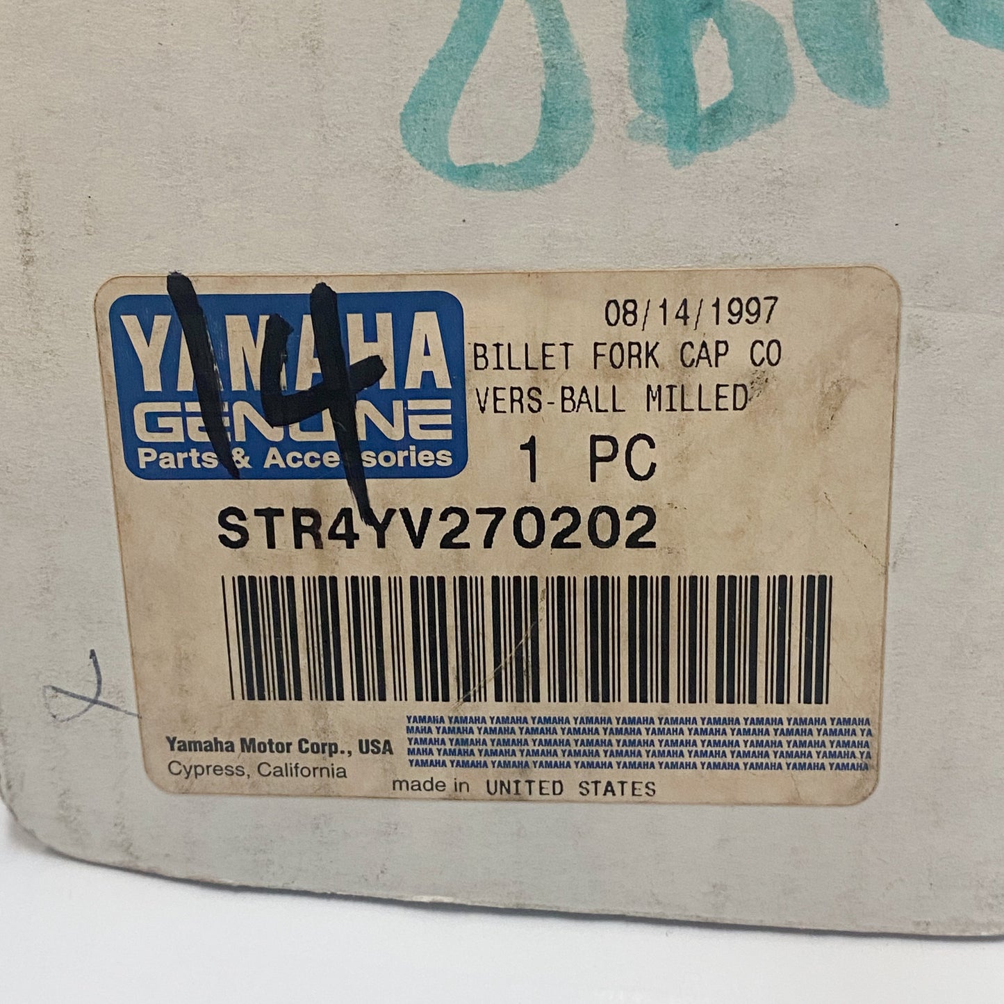 Yamaha Billet Fork Cap Covers, Ball Milled STR-4YV27-02-02