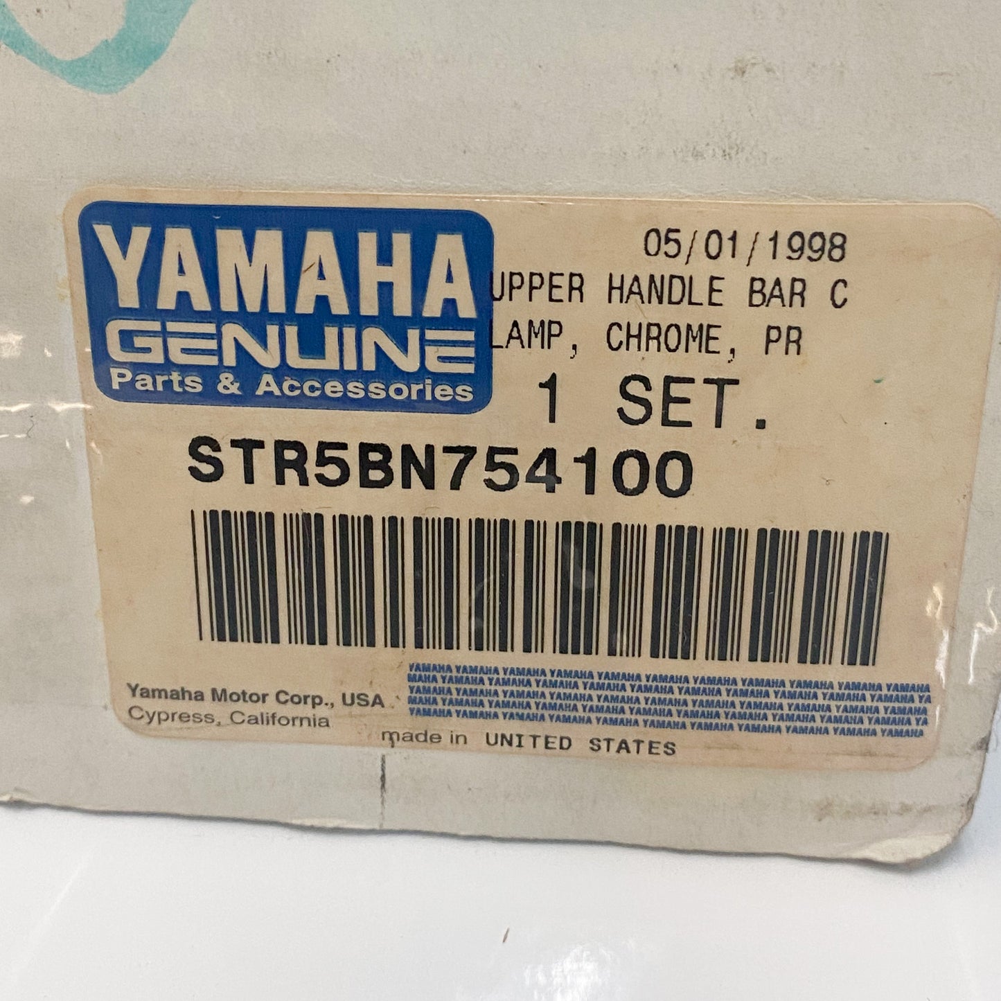 Yamaha Upper Handlebar Clamp Chrome (1 Pair) STR-5BN75-41-00