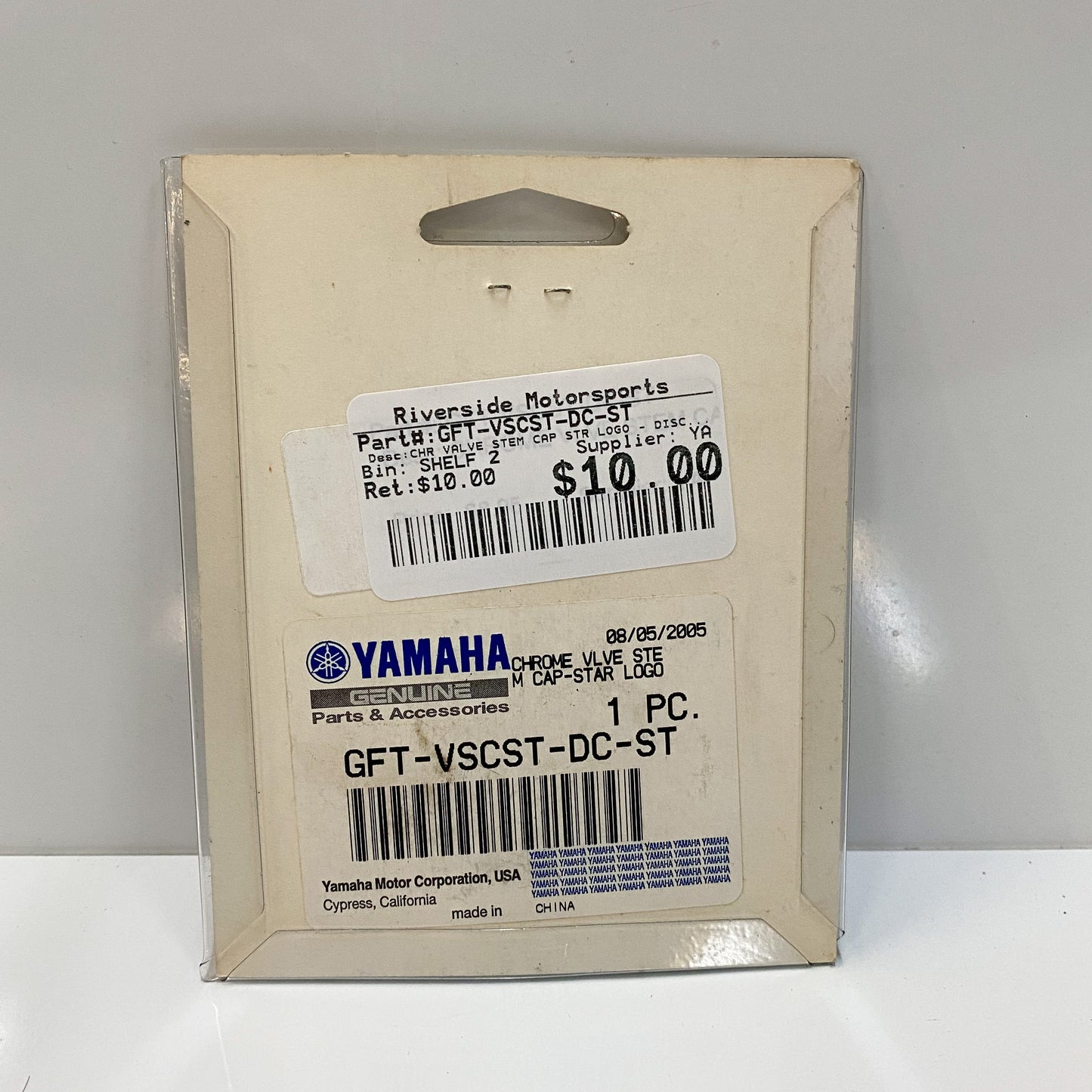 Yamaha Chrome Valve Stem Cap-Star Logo GFT-VSCST-DC-ST