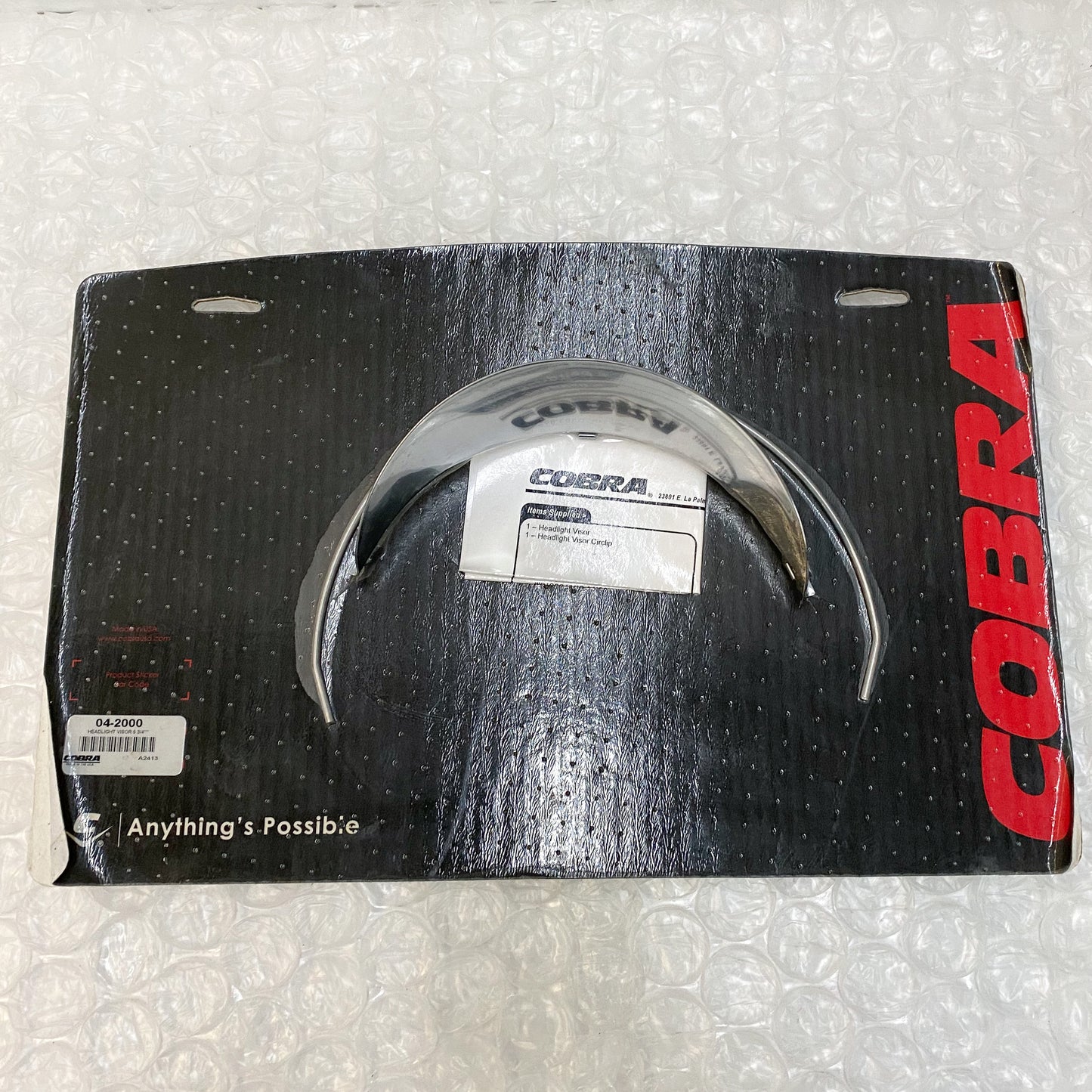 Cobra Headlight Visor 5 3/4 04-2000