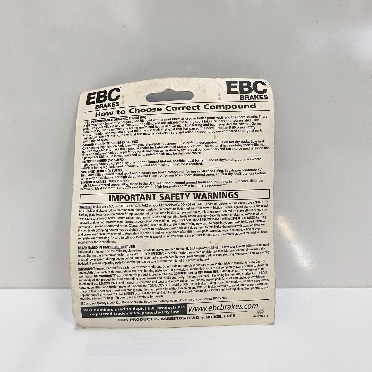 EBC FA141 Disc Brake Pad Set