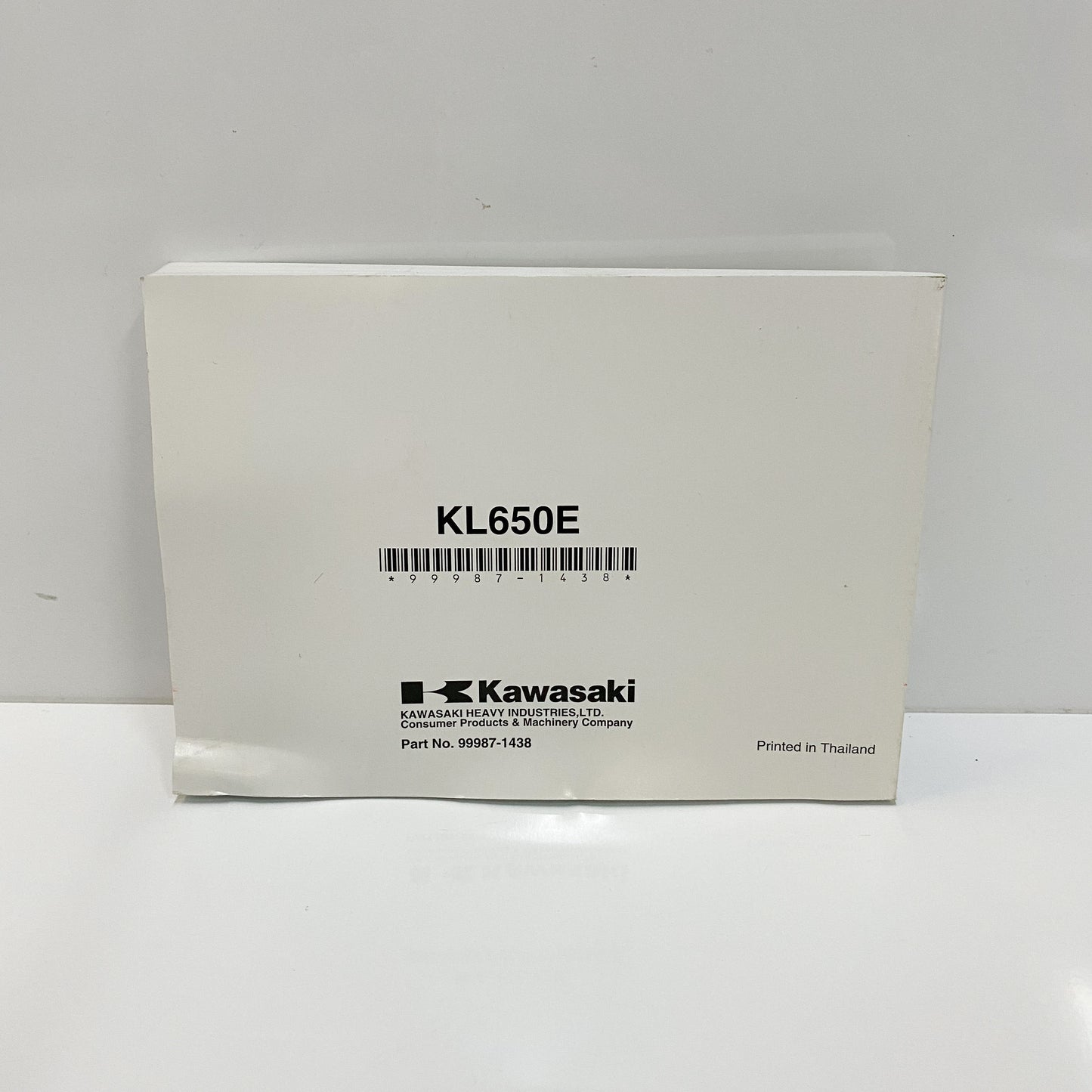 Kawasaki O/M KL650E 99987-1438