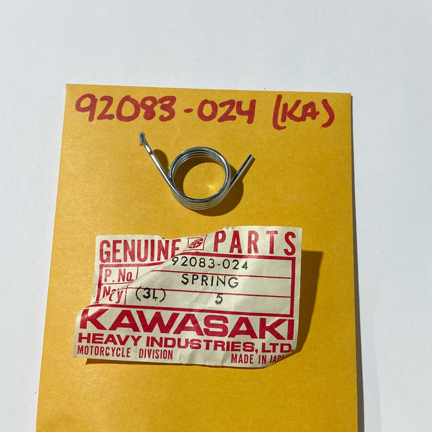 KAWASAKI SPRING,CLUTCH RELESE 92083-024